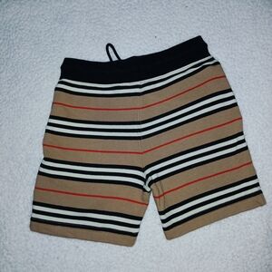 Burberry Kids Striped Shorts - Black, White, Tan, Red
